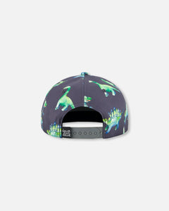 Deux Par Deux Boys Baseball Cap “Printed Dinosaurs” Size 6/24M to 7/12 Years