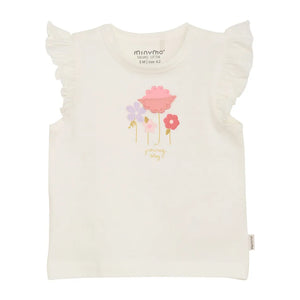 Minymo Baby Girls “I am Growing” Graphic Tee: Size 0M to 12M