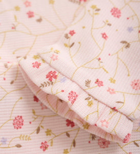 Minymo Baby Girls Pink Floral Leggings: Size 0M to 12M