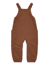 Load image into Gallery viewer, Fixoni Brown Soft Corduroy Overall: Sizes 4M to 24M
