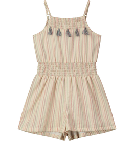 Poppet & Fox Striped Short Romper: Size 4 to 8 Years