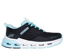 Load image into Gallery viewer, Skechers Kids Glide Step Sneakers Black/Aqua: Size 10.5 to 1
