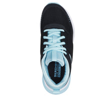 Load image into Gallery viewer, Skechers Kids Glide Step Sneakers Black/Aqua: Size 10.5 to 1
