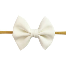 Load image into Gallery viewer, Baby Wisp White Bow Baby Girl Headband: Size 0 to 18M
