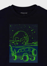 Load image into Gallery viewer, Mayoral Long Sleeved Jeep/Moon Graphic Tee *Glow in the Dark*: Size 3 to 9 Years
