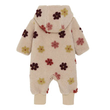 Load image into Gallery viewer, Minymo Baby Sherpa Bunting Suit w Daisy Print: Size 1M to 12M
