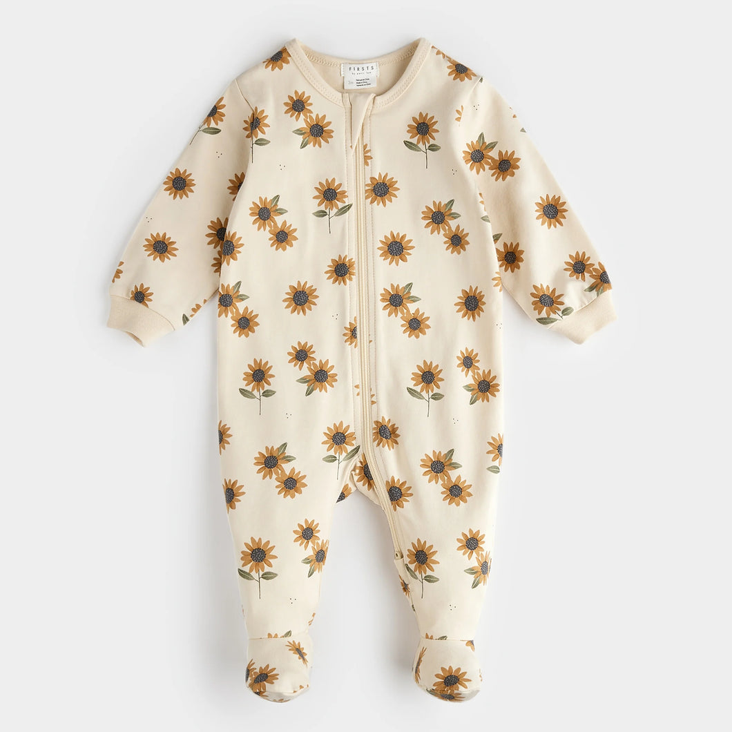 Petit Lem Baby Sunflower Print Sleeper Size NB to 18M