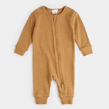 Load image into Gallery viewer, Firsts by Petit Lem Ribbed Modal Footless Sleeper in Golden Tan : Sizes NB to 24M
