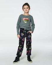 Load image into Gallery viewer, Deux Par Deux Girls Long Sleeved Tee with Reversible Sequin Heart: Size 3 to 10 Years
