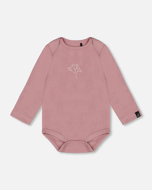 Deux Par Deux Organic Cotton Onesie in Pink: Sizes 3M to 24M