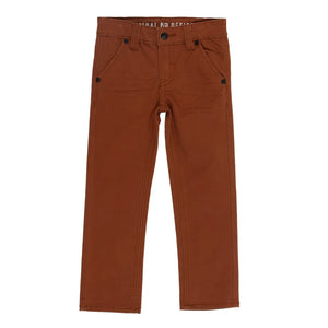 Nano Boy Twill Pants in Cocoa Brown: Size 2 to 14