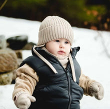 Load image into Gallery viewer, Calikids Soft Knit Toque in Beige: Size 3-9 M
