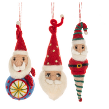 Load image into Gallery viewer, Ganz 100% Wool Teardrop Ornaments: 3 Styles

