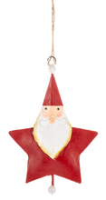 Load image into Gallery viewer, Ganz Santa Shapes Metal Ornaments: 4 Styles
