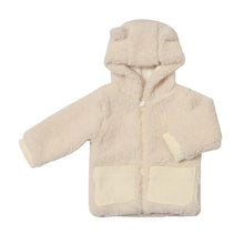 Load image into Gallery viewer, Ettie &amp; H “Francia” Hooded Fleece Coat in Ivory: Size 0/3M to 7 Years
