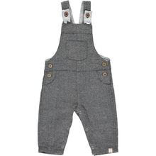 Load image into Gallery viewer, Me &amp; Henry 100% Cotton Black Herringbone 0veralls: 0M to 24M
