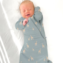 Load image into Gallery viewer, Gunamuna Premium Bamboo Swaddle Sleepsack “Giraffe” Pattern NB to 3M
