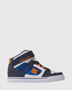 DC Pure High Top EV High Top Sneakers in Shady Blue/Orange: Size 10 to 7