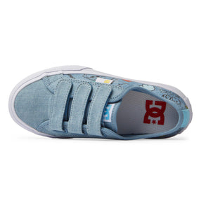 DC Manual V Velcro Sneakers in Heather Denim: Size 10 to 7