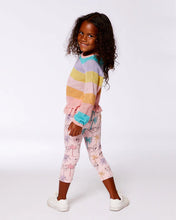Load image into Gallery viewer, Deux Par Deux Flamingos and Palm Tree Print Capri Leggings: Size 2 to 10
