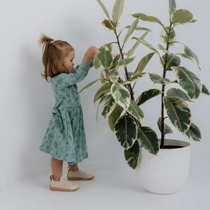 Little & Lively “Market Veggies” Daphne Bamboo Cotton Dress MADE IN CANADA: Size 1/2T to 9/10