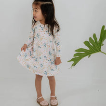 Load image into Gallery viewer, Little &amp; Lively “Pastel Blooms” Daphne Bamboo Cotton Dress MADE IN CANADA: Size 1/2T to 9/10

