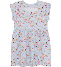Load image into Gallery viewer, Minymo Organic Bamboo Cotton Dragonfly Print Dress on Sky Blue: Size 24M to 8
