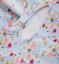 Load image into Gallery viewer, Minymo Organic Bamboo Cotton Dragonfly Print Dress on Sky Blue: Size 24M to 8
