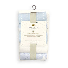 Load image into Gallery viewer, Piccolo Bambino Baby Washcloths Set of 10
