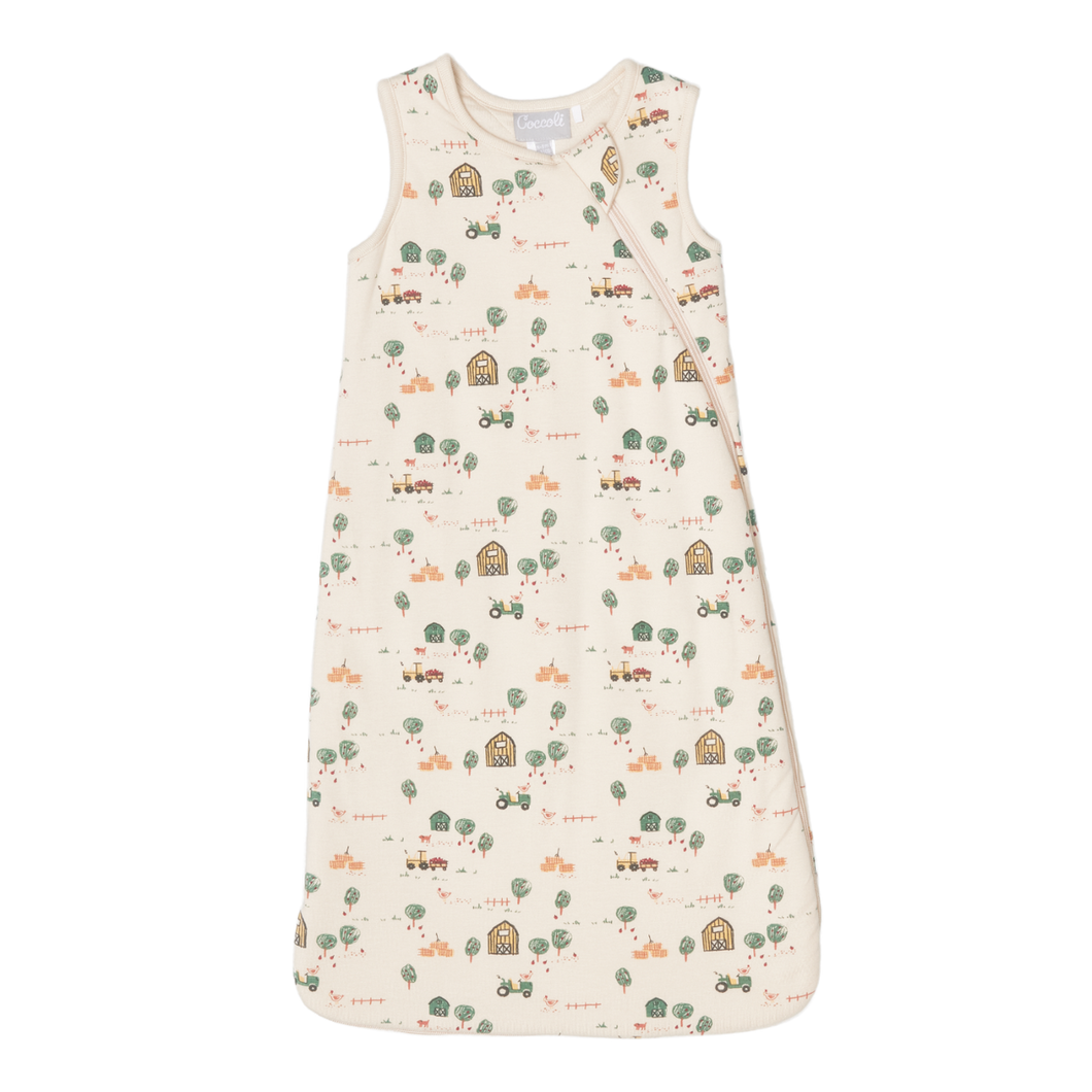 Coccoli Modal Sleepsack Farm/Tractor Print: Size NB to 18M