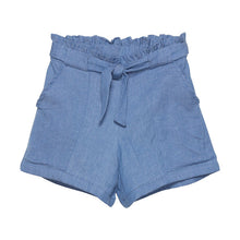 Load image into Gallery viewer, Creamie Brand Chambray Shorts in Denim Blue: Size 8 to 14
