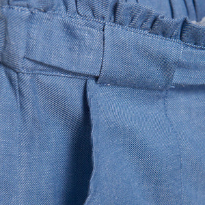 Creamie Brand Chambray Shorts in Denim Blue: Size 8 to 14