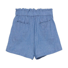 Load image into Gallery viewer, Creamie Brand Chambray Shorts in Denim Blue: Size 8 to 14
