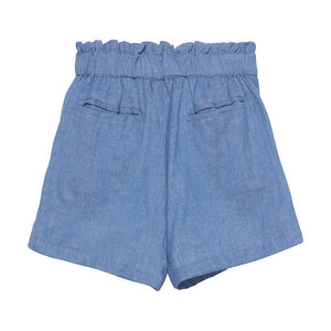 Creamie Brand Chambray Shorts in Denim Blue: Size 8 to 14