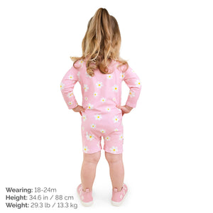 Jan & Jul One Piece UV Sun Suit in Pink Daisy: Size 2/3 to 3/4 Years
