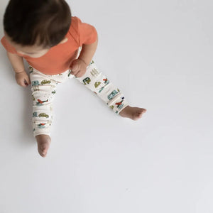 Little & Lively “Travel” Printed Bamboo Cotton Leggings MADE IN CANADA: Size 0/3M to 6T
