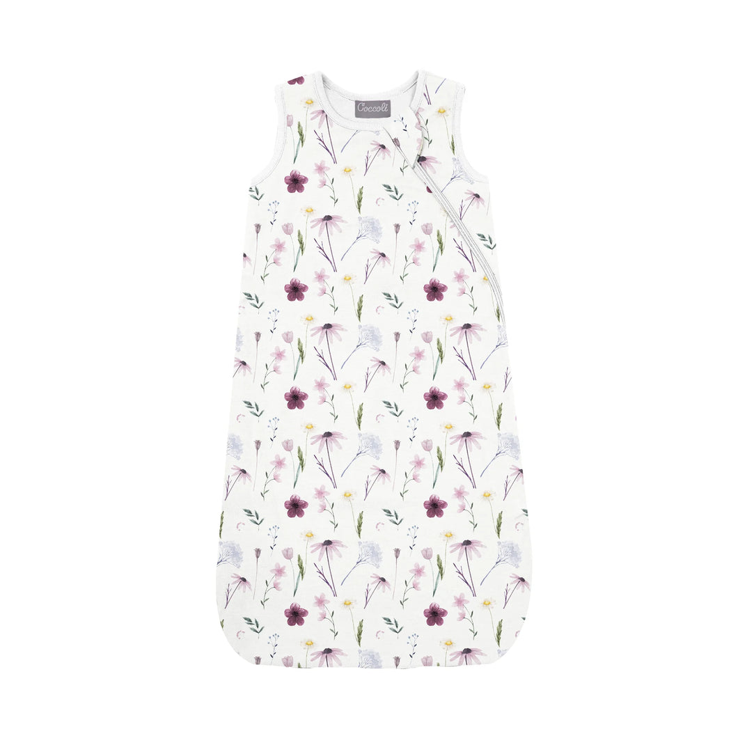 Coccoli Modal Sleepsack TOG 1.5 in Floral on Cream Print: Size NB to 36M