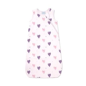 Coccoli Modal Sleepsack TOG 1.5 in Pink and Purple on Pink Print: Size NB to 36M