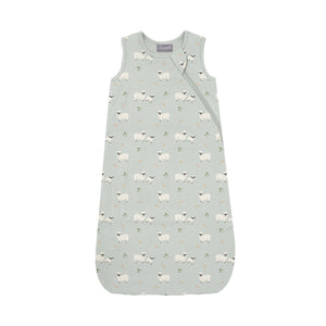 Coccoli Modal Sleepsack TOG 1.5 in Lambs on Blue Print: Size NB to 36M