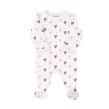 Load image into Gallery viewer, Coccoli Cotton-Modal Zipper Sleeper in Pink Cherry Blossom Print: Size NB to 18M
