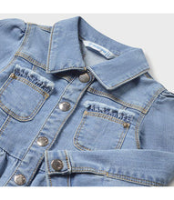 Load image into Gallery viewer, Mayoral Baby Girl Ruffled Denim Jacket: Size 6M to 24M

