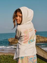 Roxy Girl White Tropical Zip-up: size 8-14