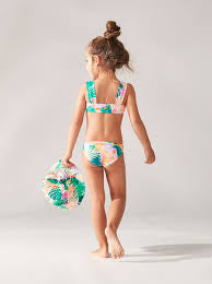 Roxy “Paradisiac Island” Green Floral Bikini Set: Size 2 to 7 Years