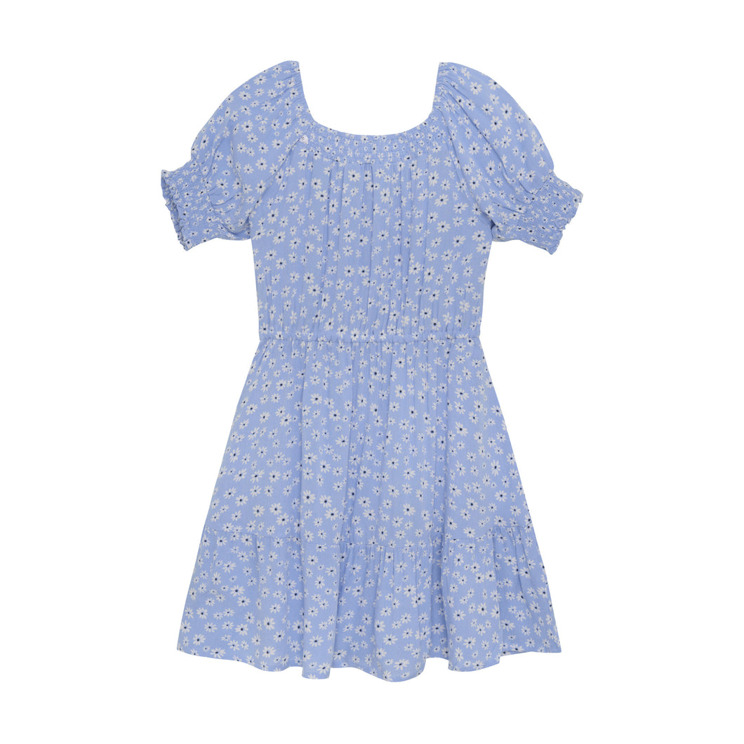 Creamie Floral Dress in Blue: Sizes 3 to 14 Years