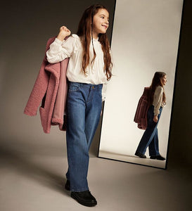Creamie Brand Wide Legged Denim Jeans: Sizes 4 to 14 Years