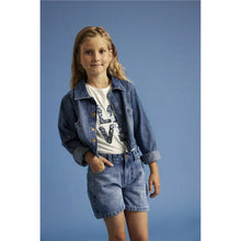 Load image into Gallery viewer, Creamie Cropped Denim Jacket: Sizes 7 to 12 Years
