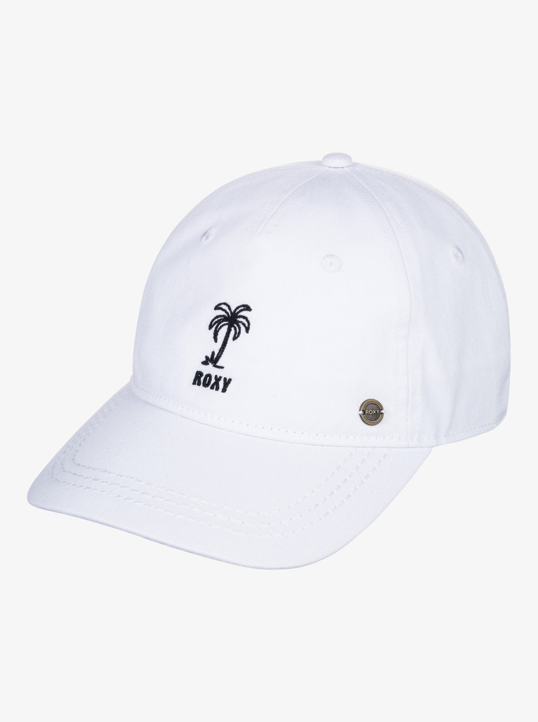 Roxy “Next Level” Palm Tree Logo Baseball Cap in White