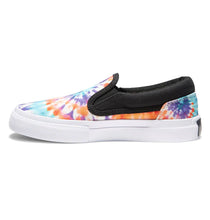 Load image into Gallery viewer, DC Kids Manual Slip On Sneakers in Primary Tie Dye : Size 10.5 to 3.5
