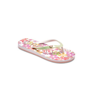 Roxy Girls “Pebbles” Flower Print Flip Flops : Size 13 to 4
