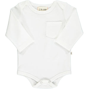 Me & Henry Long Sleeved Onesie in White : Size 0/3M to 18/24M